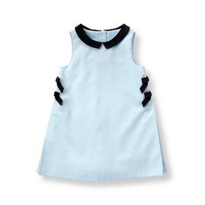 Janie and Jack Side Pleated Dress & Bow 3T & 6-12m